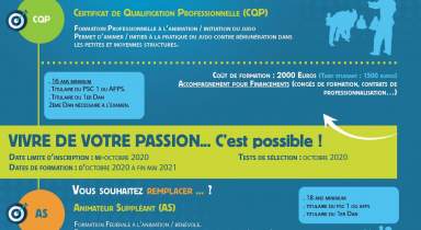 Les inscriptions pour l'AC, l'AS et le CQP bientôt en ligne.
