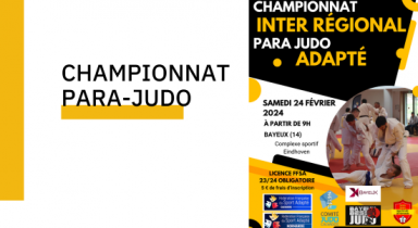 Championnat Interrégional Para-Judo adapté