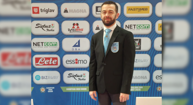 François Langlet arbitre la Coupe d'Europe Cadet à Rome