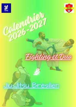 Calendrier Jujitsu et JJB - 2026/2027